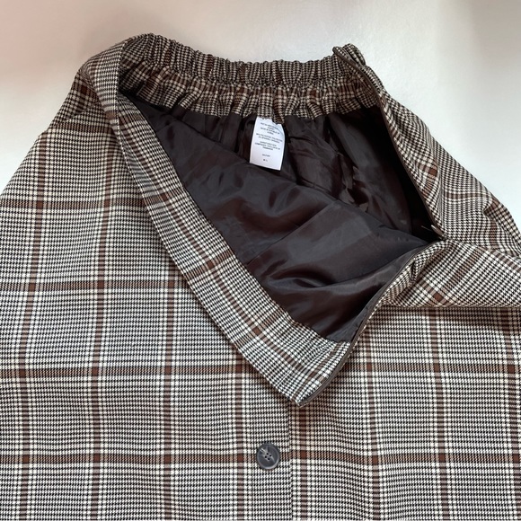 SIMONS | Medium | Tweed A-Line knee length brown skirt | Korean - Picture 5 of 7